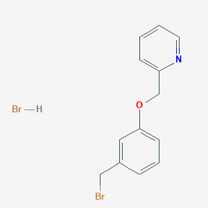 molecular formula C13H13Br2NO B3003303 2-{[3-(溴甲基)苯氧基]甲基}吡啶氢溴酸盐 CAS No. 1909320-11-1