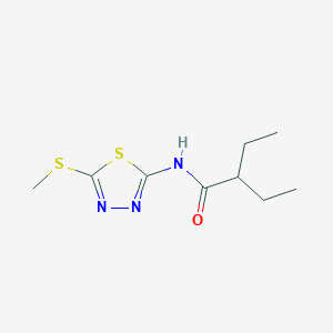 molecular formula C9H15N3OS2 B3003305 2-ethyl-N-(5-methylsulfanyl-1,3,4-thiadiazol-2-yl)butanamide CAS No. 393565-07-6