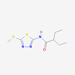 2-ethyl-N-(5-methylsulfanyl-1,3,4-thiadiazol-2-yl)butanamide