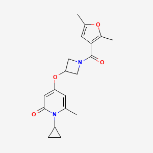 molecular formula C19H22N2O4 B3003315 1-cyclopropyl-4-((1-(2,5-dimethylfuran-3-carbonyl)azetidin-3-yl)oxy)-6-methylpyridin-2(1H)-one CAS No. 2034289-87-5
