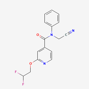 molecular formula C16H13F2N3O2 B3003318 N-(cyanomethyl)-2-(2,2-difluoroethoxy)-N-phenylpyridine-4-carboxamide CAS No. 1797995-73-3