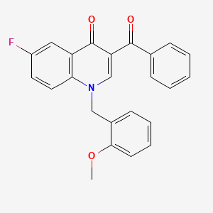 molecular formula C24H18FNO3 B3003320 3-benzoyl-6-fluoro-1-(2-methoxybenzyl)quinolin-4(1H)-one CAS No. 902624-65-1