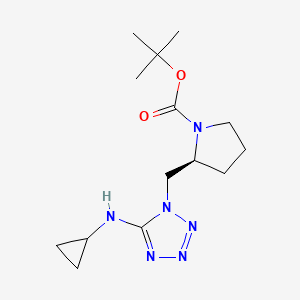 N-Cyclopropyl-1-[[(2S)-1-(tert-butoxycarbonyl)-2alpha-pyrrolidinyl]methyl]-1H-tetrazole-5-amine