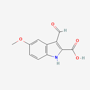 molecular formula C11H9NO4 B3003351 3-甲酰-5-甲氧基-1H-吲哚-2-羧酸 CAS No. 57646-80-7