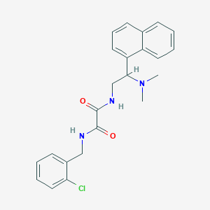 molecular formula C23H24ClN3O2 B3003353 N1-(2-chlorobenzyl)-N2-(2-(dimethylamino)-2-(naphthalen-1-yl)ethyl)oxalamide CAS No. 941996-26-5