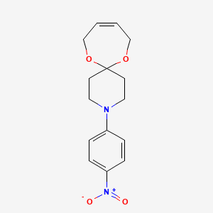 molecular formula C15H18N2O4 B3003356 3-(4-Nitrophenyl)-7,12-dioxa-3-azaspiro[5.6]dodec-9-ene CAS No. 339098-48-5