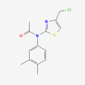 N-[4-(chloromethyl)-1,3-thiazol-2-yl]-N-(3,4-dimethylphenyl)acetamide