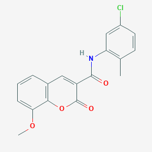 molecular formula C18H14ClNO4 B3003363 N-(5-chloro-2-methylphenyl)-8-methoxy-2-oxo-2H-chromene-3-carboxamide CAS No. 425631-15-8