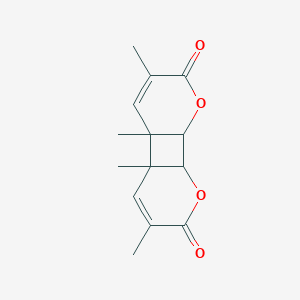 molecular formula C14H16O4 B300337 3,4a,4b,6-Tetramethyl-4a,4b,8a,8b-tetrahydropyrano[3',2':3,4]cyclobuta[1,2-b]pyran-2,7-dione 