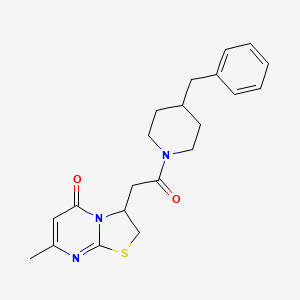 3-(2-(4-benzylpiperidin-1-yl)-2-oxoethyl)-7-methyl-2H-thiazolo[3,2-a]pyrimidin-5(3H)-one