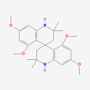molecular formula C25H34N2O4 B300338 5,5',7,7'-tetramethoxy-2,2,2',2'-tetramethyl-2,2',3,3'-tetrahydro-1H,1'H-4,4'-spirobi[quinoline] 
