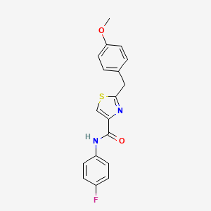 N-(4-fluorophenyl)-2-(4-methoxybenzyl)-1,3-thiazole-4-carboxamide