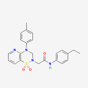 2-(1,1-dioxido-4-(p-tolyl)-3,4-dihydro-2H-pyrido[2,3-e][1,2,4]thiadiazin-2-yl)-N-(4-ethylphenyl)acetamide