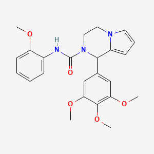 molecular formula C24H27N3O5 B3003385 N-(2-甲氧基苯基)-1-(3,4,5-三甲氧基苯基)-3,4-二氢吡咯并[1,2-a]吡嗪-2(1H)-甲酰胺 CAS No. 899942-68-8