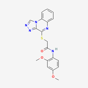 molecular formula C19H17N5O3S B3003388 2-([1,2,4]triazolo[4,3-a]quinoxalin-4-ylthio)-N-(2,4-dimethoxyphenyl)acetamide CAS No. 1189881-21-7