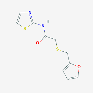 2-((furan-2-ylmethyl)thio)-N-(thiazol-2-yl)acetamide