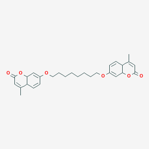 molecular formula C28H34O6 B300340 4-methyl-7-({8-[(4-methyl-2-oxo-4a,8a-dihydro-2H-chromen-7-yl)oxy]octyl}oxy)-4a,8a-dihydro-2H-chromen-2-one 