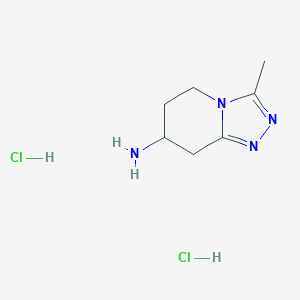 3-Methyl-5,6,7,8-tetrahydro-[1,2,4]triazolo[4,3-a]pyridin-7-amine;dihydrochloride
