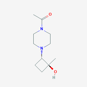 molecular formula C11H20N2O2 B3003406 1-[4-[(1S,2S)-2-羟基-2-甲基环丁基]哌嗪-1-基]乙酮 CAS No. 2413365-39-4