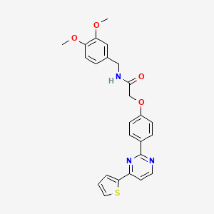 N-(3,4-dimethoxybenzyl)-2-{4-[4-(2-thienyl)-2-pyrimidinyl]phenoxy}acetamide