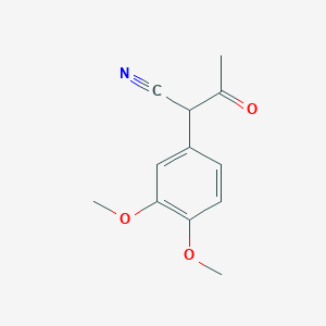 molecular formula C12H13NO3 B3003414 2-(3,4-Dimethoxyphenyl)-3-oxobutanenitrile CAS No. 18133-46-5