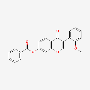molecular formula C23H16O5 B3003415 3-(2-methoxyphenyl)-4-oxo-4H-chromen-7-yl benzoate CAS No. 303121-48-4