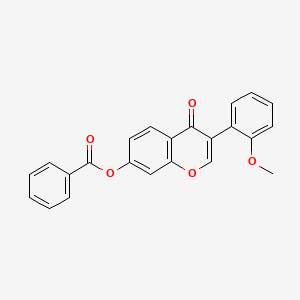 3-(2-methoxyphenyl)-4-oxo-4H-chromen-7-yl benzoate