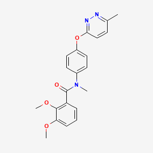 molecular formula C21H21N3O4 B3003417 2,3-dimethoxy-N-methyl-N-(4-((6-methylpyridazin-3-yl)oxy)phenyl)benzamide CAS No. 1206997-93-4
