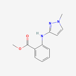 molecular formula C12H13N3O2 B3003420 Methyl 2-[(1-methylpyrazol-3-yl)amino]benzoate CAS No. 2248319-01-7
