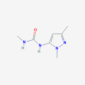 molecular formula C7H12N4O B3003424 N-(1,3-dimethyl-1H-pyrazol-5-yl)-N'-methylurea CAS No. 956742-43-1