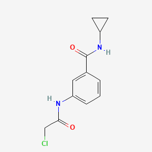 molecular formula C12H13ClN2O2 B3003428 3-[(chloroacetyl)amino]-N-cyclopropylbenzamide CAS No. 923678-66-4