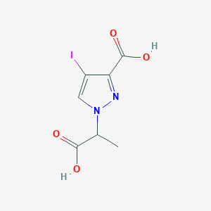 molecular formula C7H7IN2O4 B3003430 1-(Carboxyethyl)-4-iodopyrazole-3-carboxylic acid CAS No. 1354706-74-3