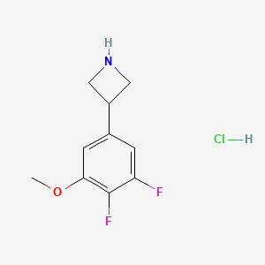 molecular formula C10H12ClF2NO B3003431 3-(3,4-Difluoro-5-methoxyphenyl)azetidine;hydrochloride CAS No. 2375259-27-9