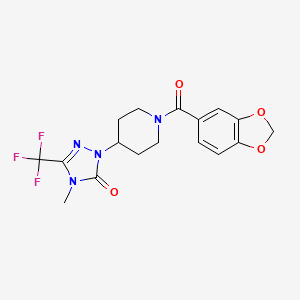 1-(1-(benzo[d][1,3]dioxole-5-carbonyl)piperidin-4-yl)-4-methyl-3-(trifluoromethyl)-1H-1,2,4-triazol-5(4H)-one