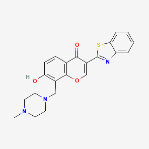 molecular formula C22H21N3O3S B3003440 3-(1,3-benzothiazol-2-yl)-7-hydroxy-8-[(4-methylpiperazin-1-yl)methyl]-4H-chromen-4-one CAS No. 637747-60-5