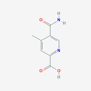 molecular formula C8H8N2O3 B3003443 5-氨基甲酰基-4-甲基吡啶-2-甲酸 CAS No. 1909314-03-9