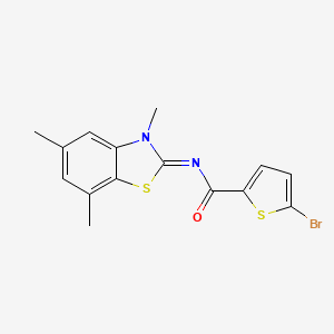 (Z)-5-bromo-N-(3,5,7-trimethylbenzo[d]thiazol-2(3H)-ylidene)thiophene-2-carboxamide