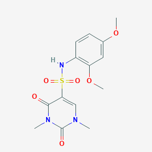 molecular formula C14H17N3O6S B3003455 N-(2,4-dimethoxyphenyl)-1,3-dimethyl-2,4-dioxopyrimidine-5-sulfonamide CAS No. 874806-45-8