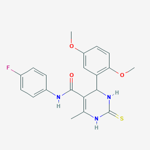 4-(2,5-dimethoxyphenyl)-N-(4-fluorophenyl)-6-methyl-2-thioxo-1,2,3,4-tetrahydropyrimidine-5-carboxamide