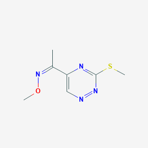 molecular formula C7H10N4OS B300346 1-[3-(methylsulfanyl)-1,2,4-triazin-5-yl]ethanone O-methyloxime 