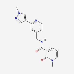 molecular formula C17H17N5O2 B3003464 1-methyl-N-((2-(1-methyl-1H-pyrazol-4-yl)pyridin-4-yl)methyl)-2-oxo-1,2-dihydropyridine-3-carboxamide CAS No. 2034609-42-0