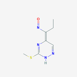 molecular formula C7H10N4OS B300347 (5Z)-3-methylsulfanyl-5-(1-nitrosopropylidene)-2H-1,2,4-triazine 
