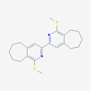 molecular formula C22H28N2S2 B300348 3,3'-Bi[1-(methylthio)-6,7,8,9-tetrahydro-5H-cyclohepta[c]pyridine] 