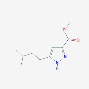 methyl 3-(3-methylbutyl)-1H-pyrazole-5-carboxylate