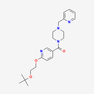 molecular formula C22H30N4O3 B3003491 (6-(2-(Tert-butoxy)ethoxy)pyridin-3-yl)(4-(pyridin-2-ylmethyl)piperazin-1-yl)methanone CAS No. 2034431-43-9