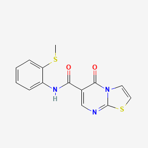 molecular formula C14H11N3O2S2 B3003499 N-(2-(methylthio)phenyl)-5-oxo-5H-thiazolo[3,2-a]pyrimidine-6-carboxamide CAS No. 851944-04-2