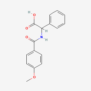 molecular formula C16H15NO4 B3003504 2-[(4-Methoxyphenyl)formamido]-2-phenylacetic acid CAS No. 28172-53-4