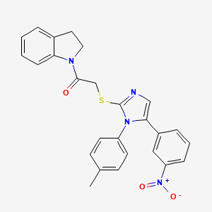 1-(indolin-1-yl)-2-((5-(3-nitrophenyl)-1-(p-tolyl)-1H-imidazol-2-yl)thio)ethanone