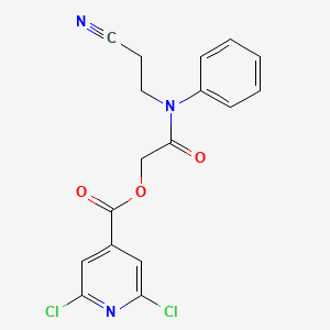 [(2-Cyanoethyl)(phenyl)carbamoyl]methyl 2,6-dichloropyridine-4-carboxylate