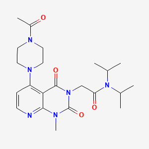 2-(5-(4-acetylpiperazin-1-yl)-1-methyl-2,4-dioxo-1,2-dihydropyrido[2,3-d]pyrimidin-3(4H)-yl)-N,N-diisopropylacetamide